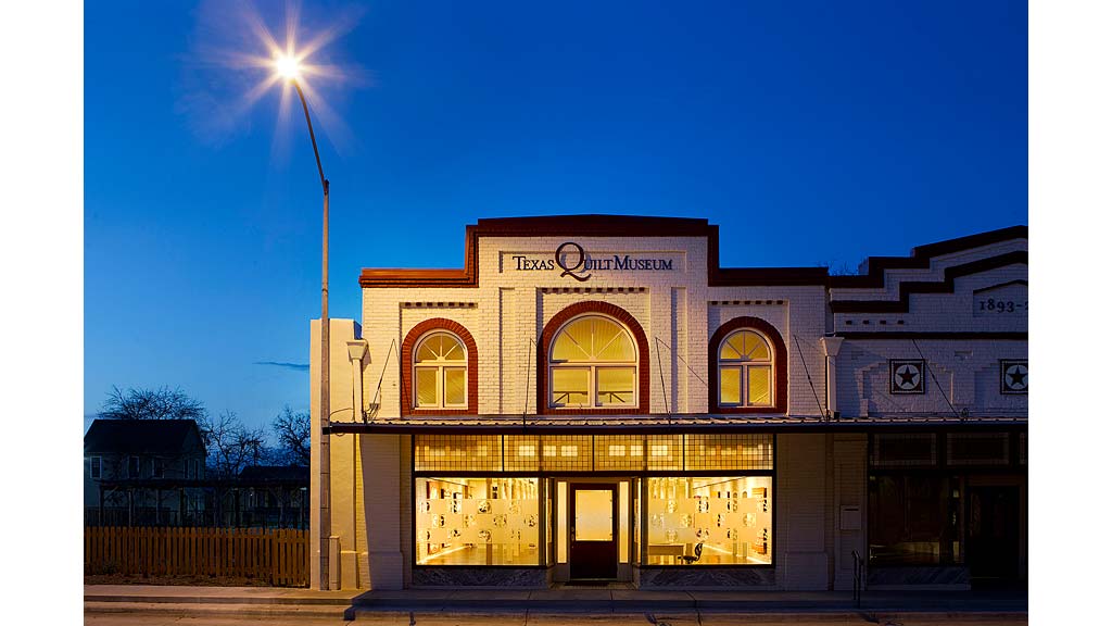 A building with a flag on top.