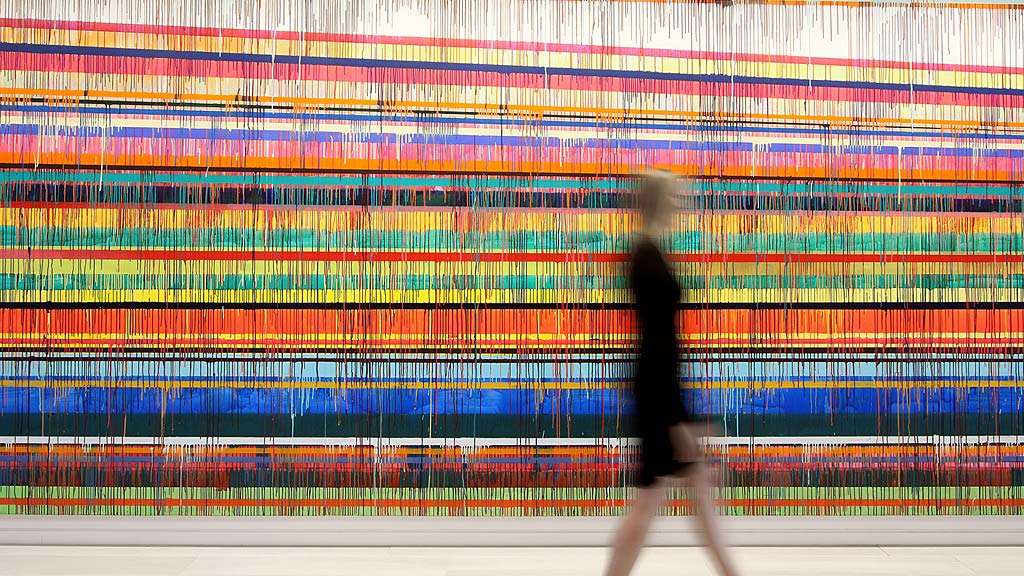 A person walking on a road.