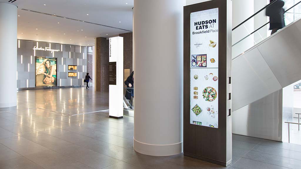 A large white pillar in a building.