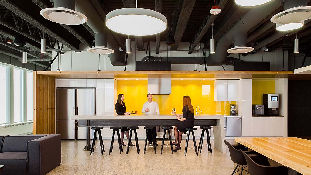 A group of people in a room.