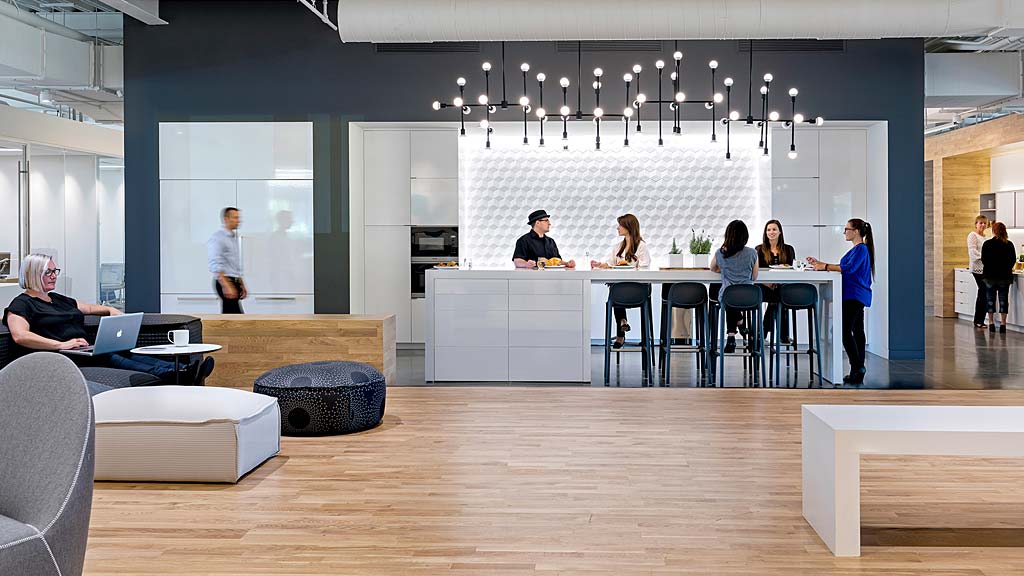 A group of people in a room.