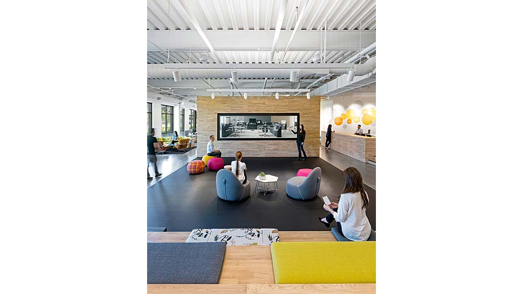 A group of people in a room.