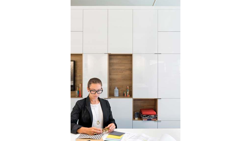 A person sitting at a table.