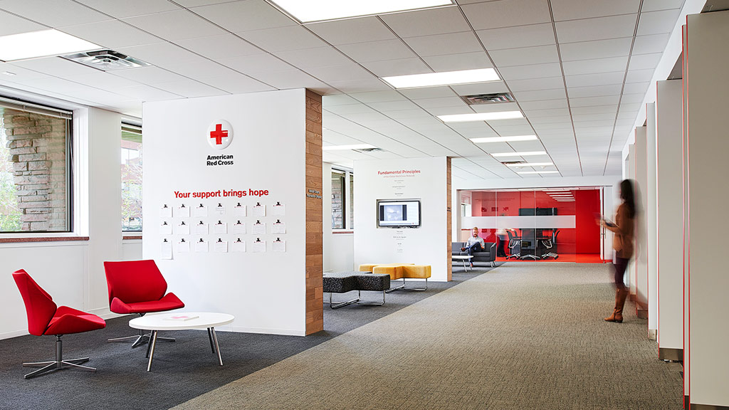 A person walking in a room.