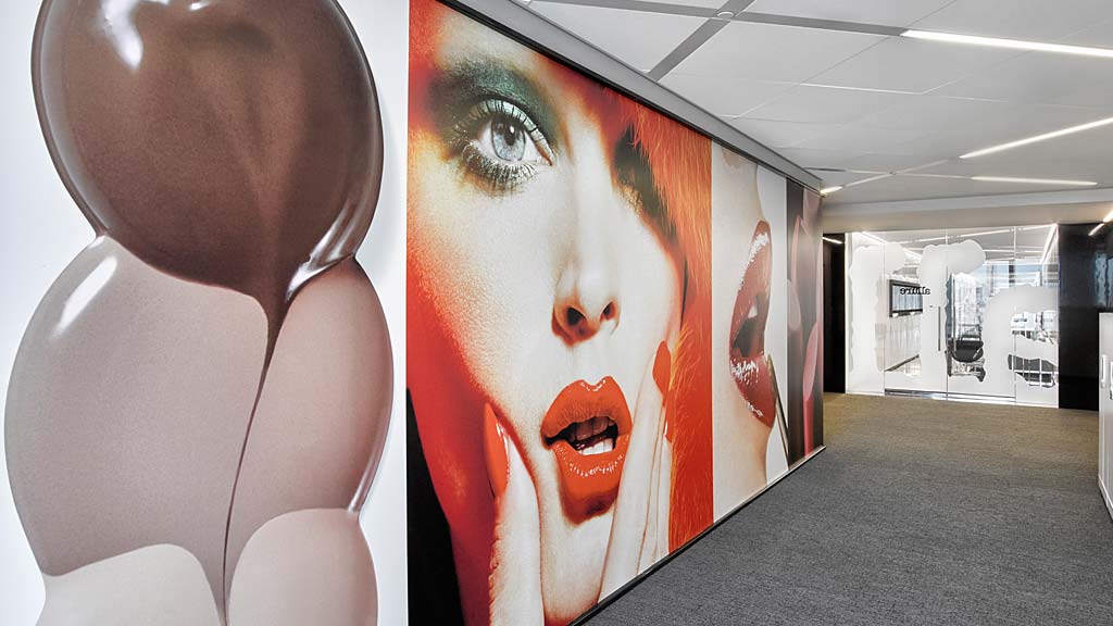 A person's feet with a picture of a person on it.