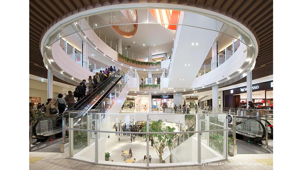 A group of people inside a building.