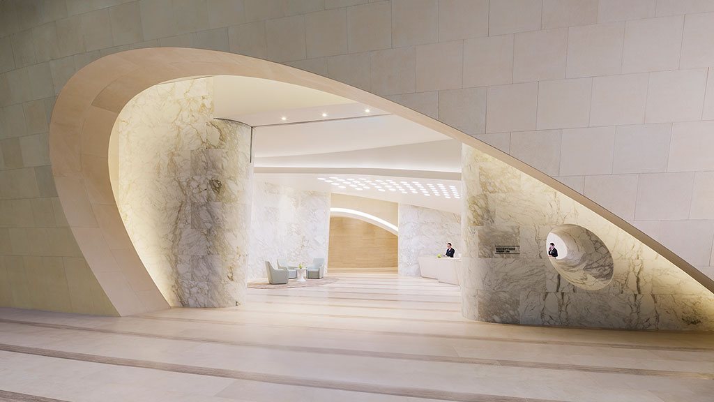 A large white tunnel.