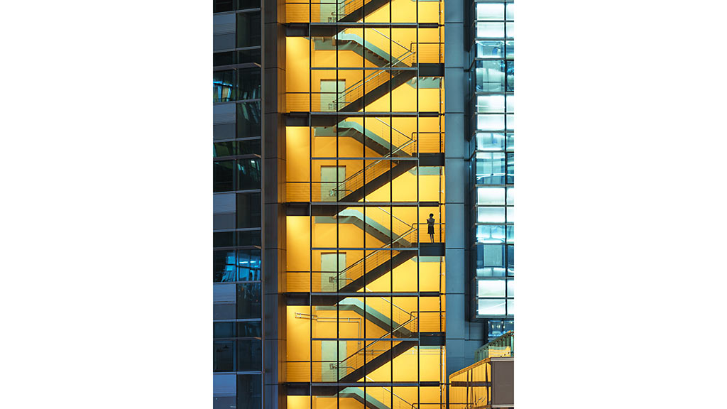 A building with many windows.