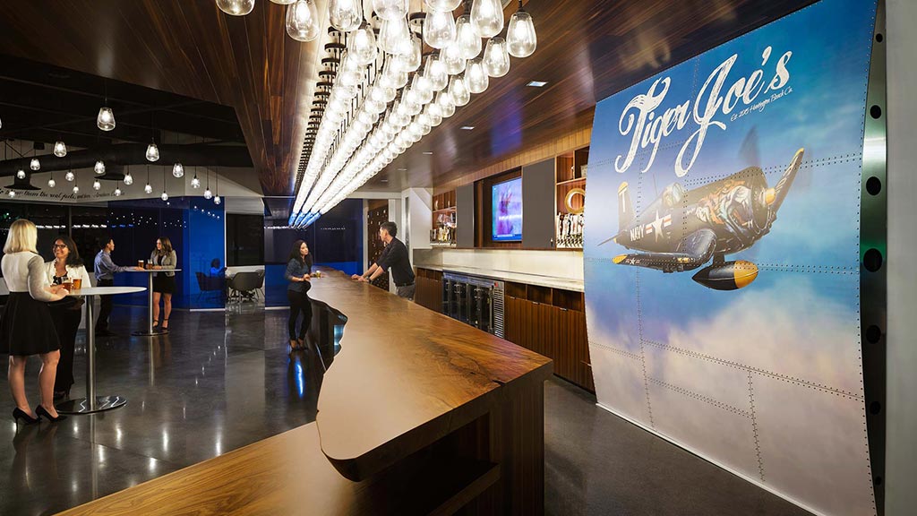 A group of people in a room.