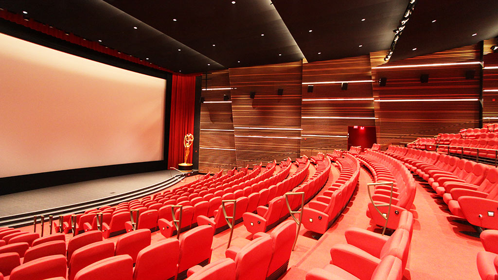 A large empty theater.