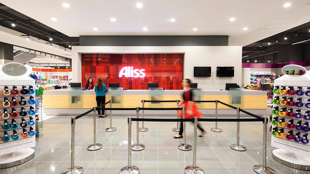 People walking in a shopping mall.