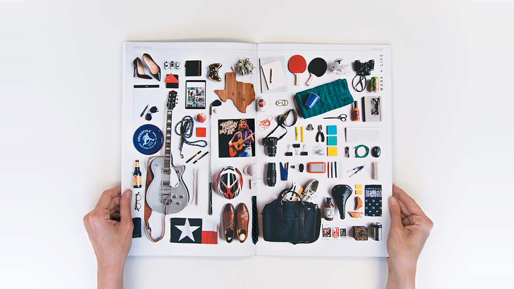 A person holding a drawing.