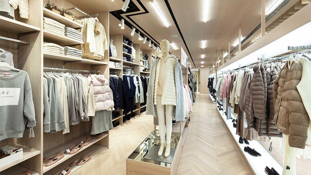 A store with a lot of clothes.