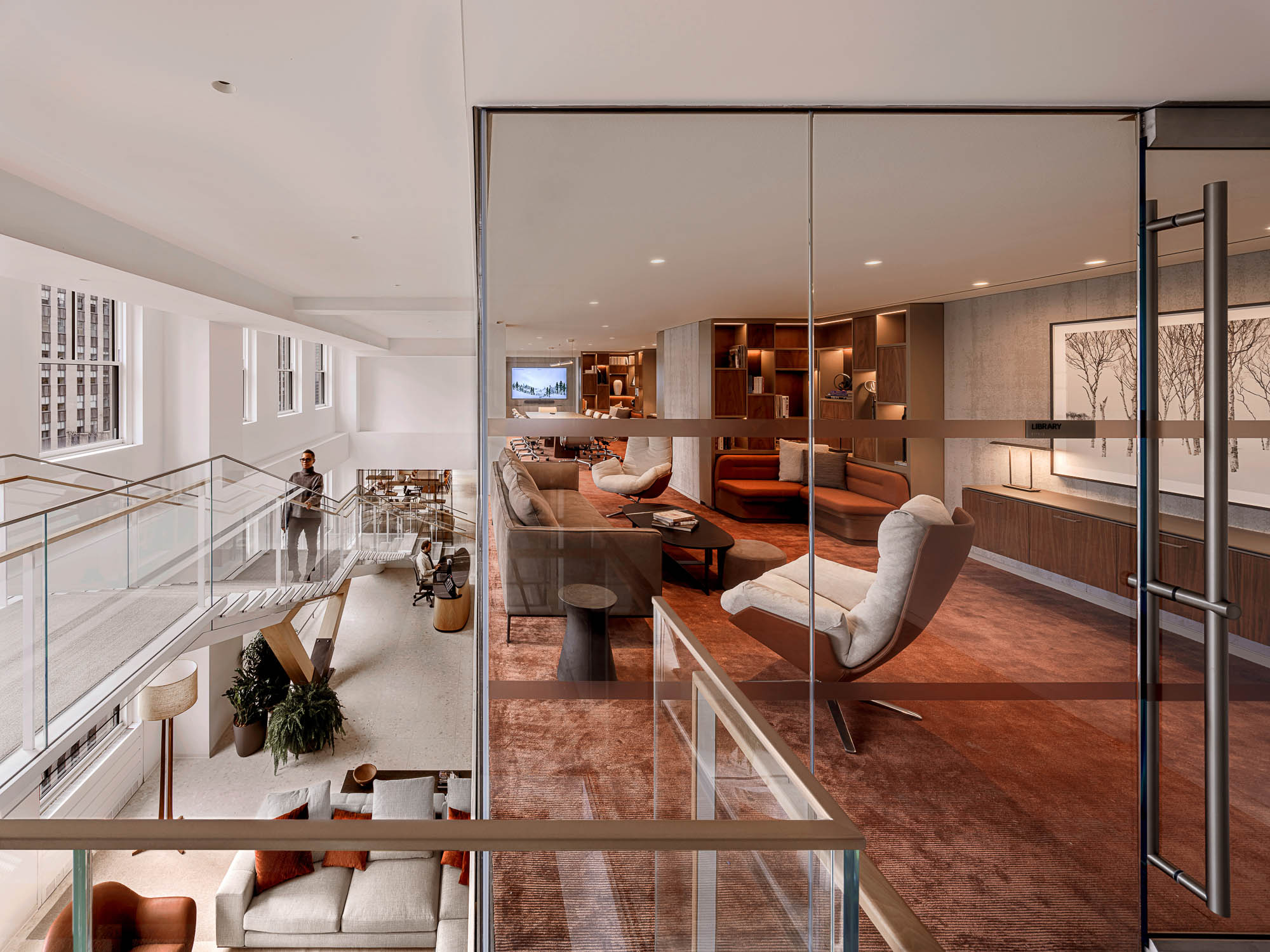 A modern looking living room.