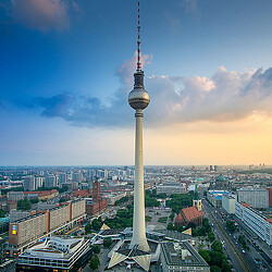 A tall tower in Fernsehturm Berlin.