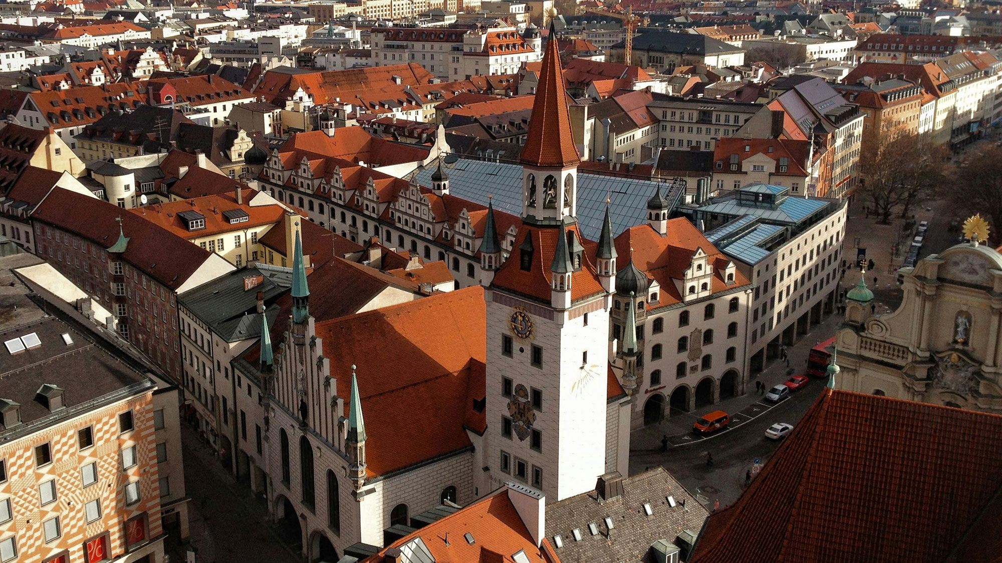 A city with many buildings.