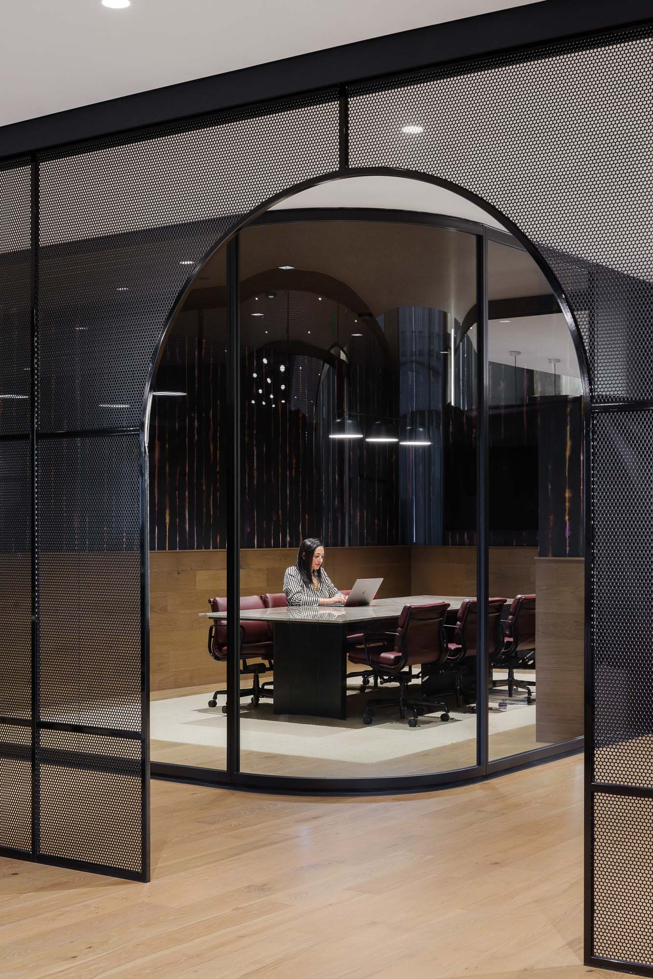 A person sitting at a table.