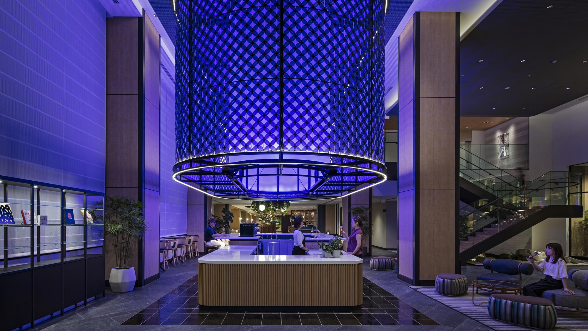 A building with a large glass ceiling.