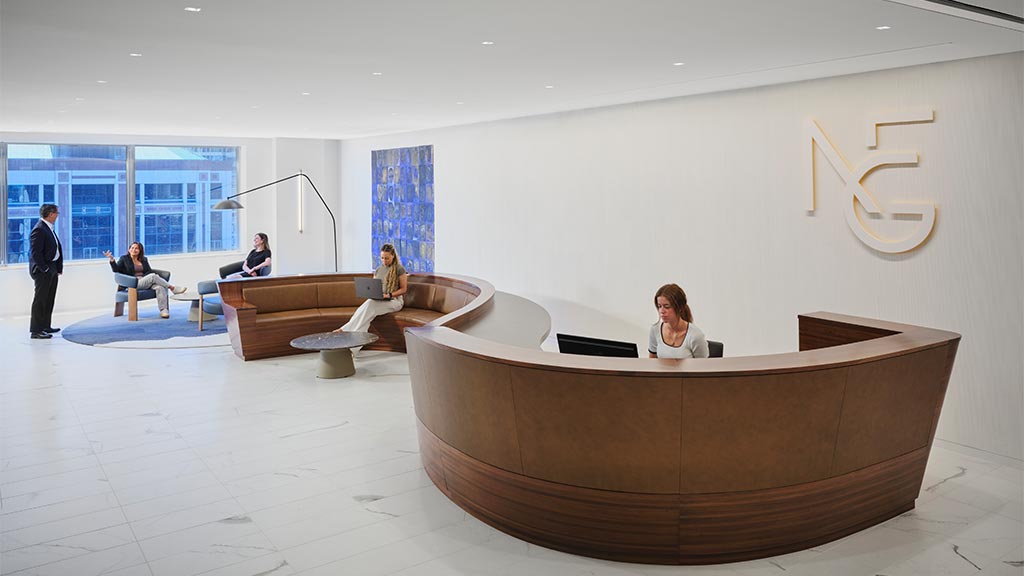 A group of people in a room.