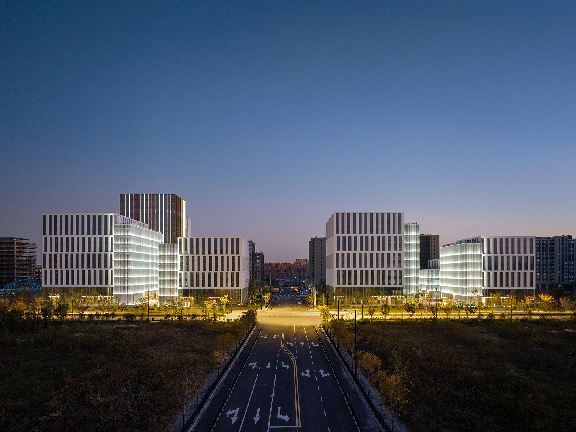 A road leading to a city.