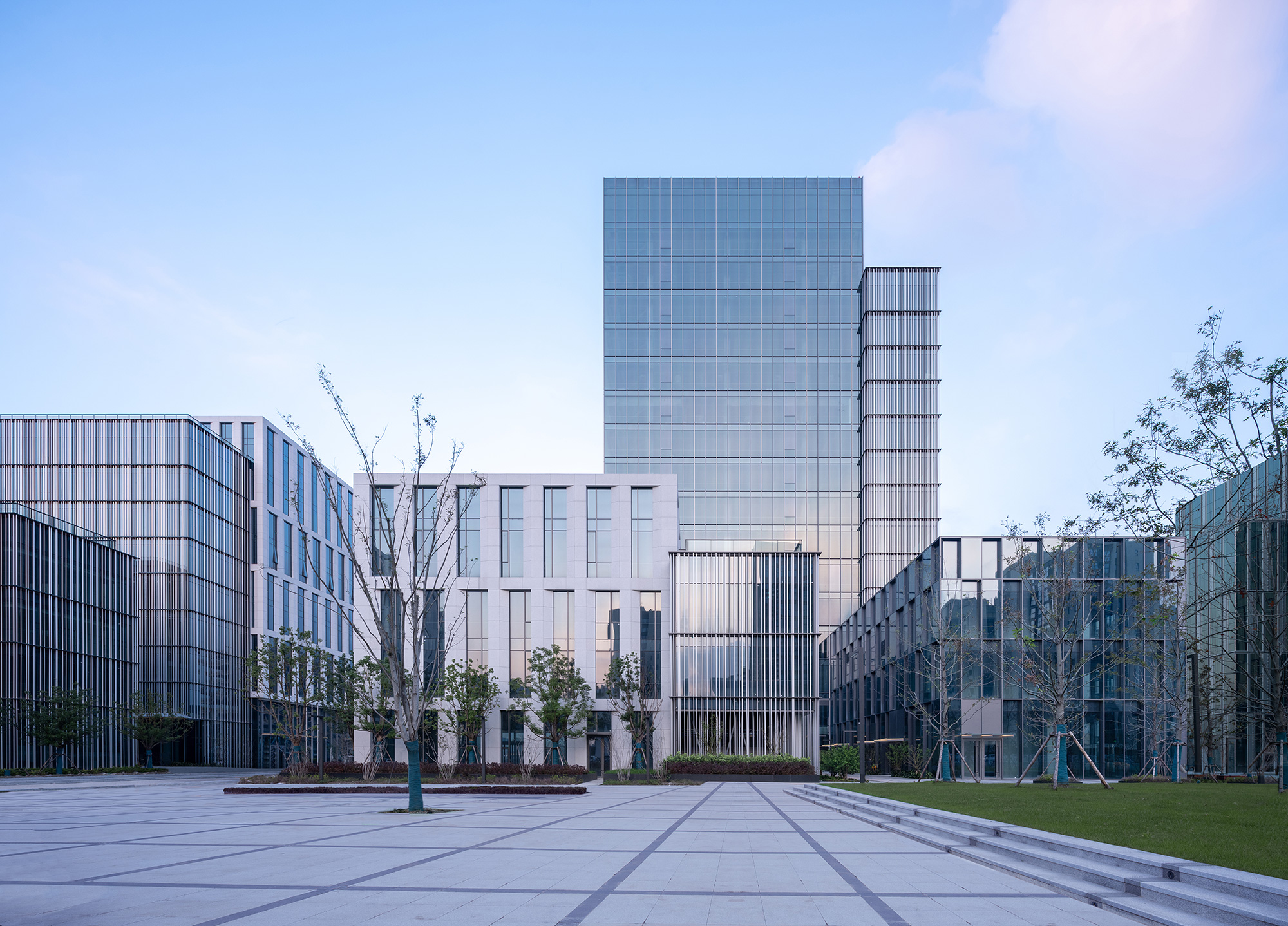 A road with buildings along it.