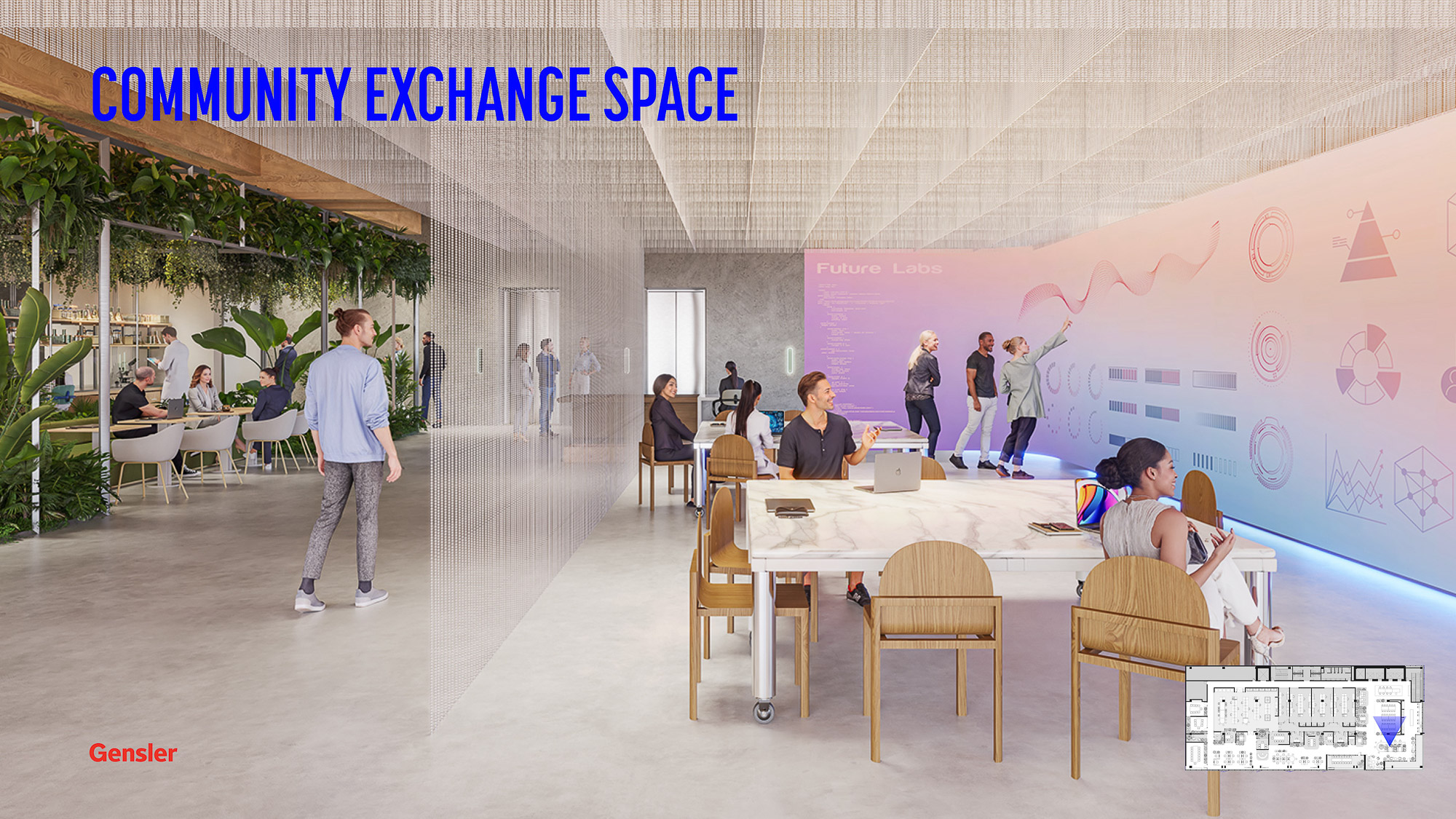 A group of people in a room.