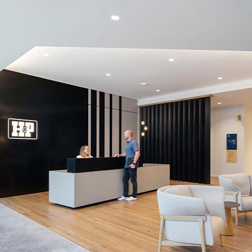 A person standing in a room.