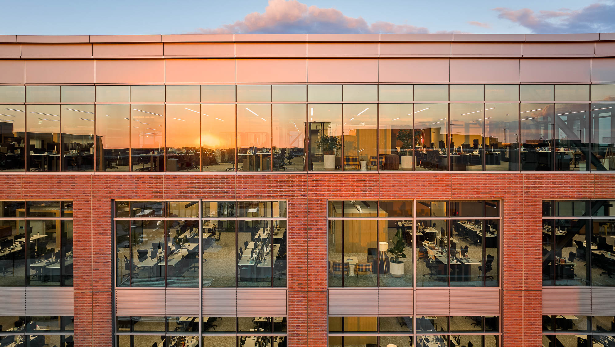 A building with many windows.