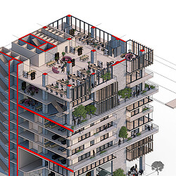 Illustration of a conceptual building.
