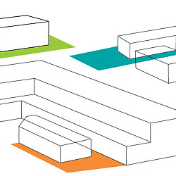 Diagram of conceptual strip mall