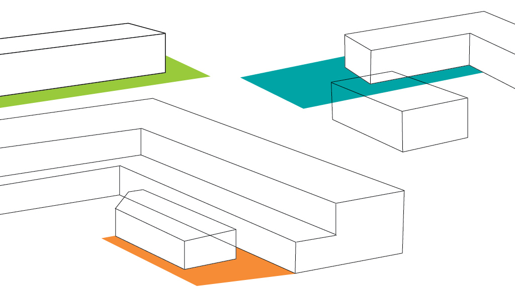 Diagram of conceptual strip mall