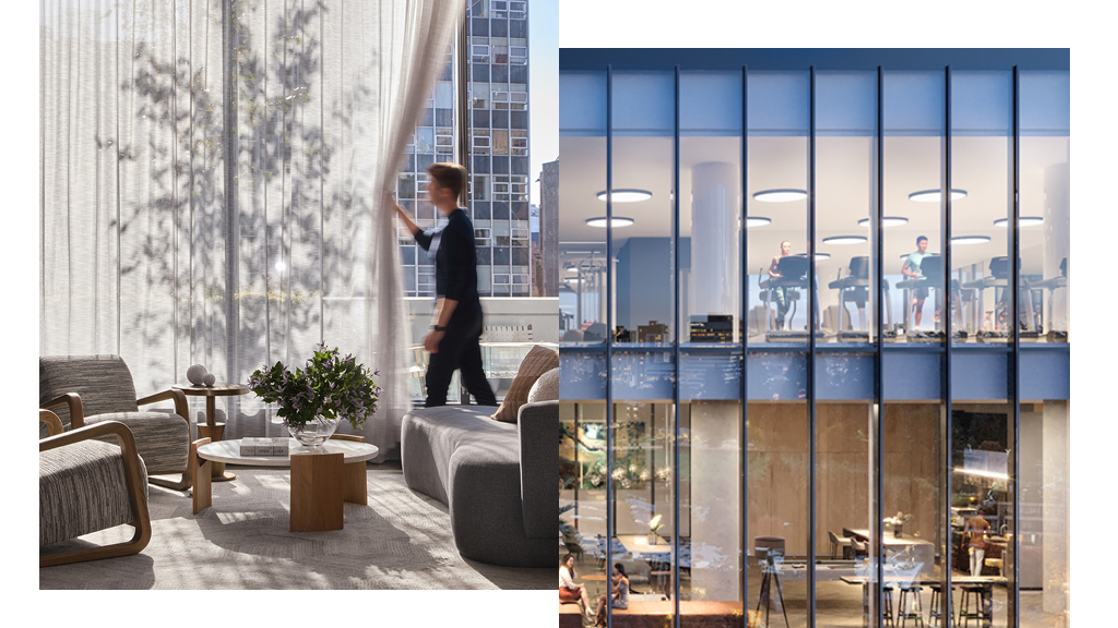 A person walking in a room.