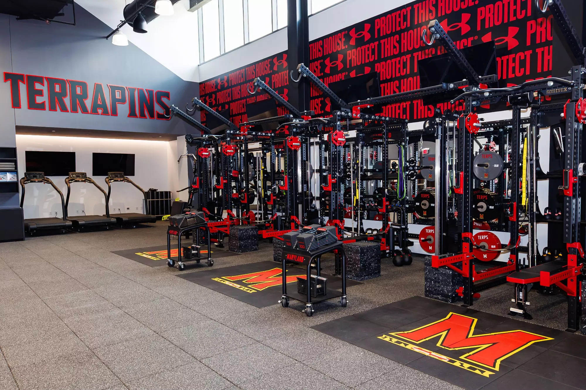 A large red machine.