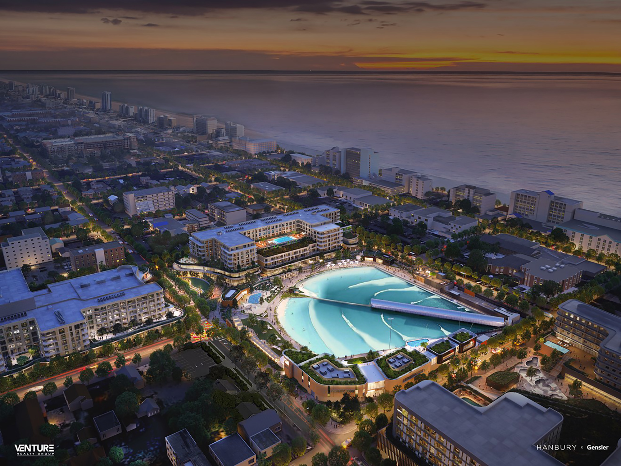 A large city landscape.