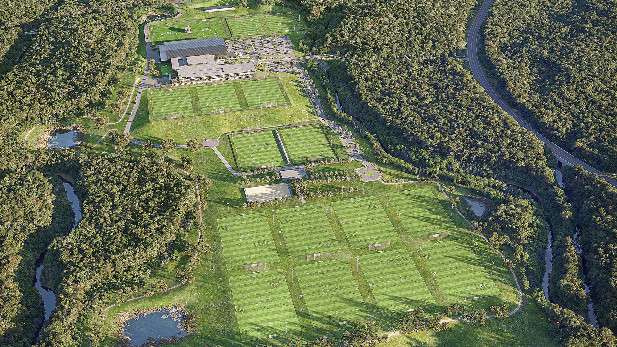 A large green landscape.