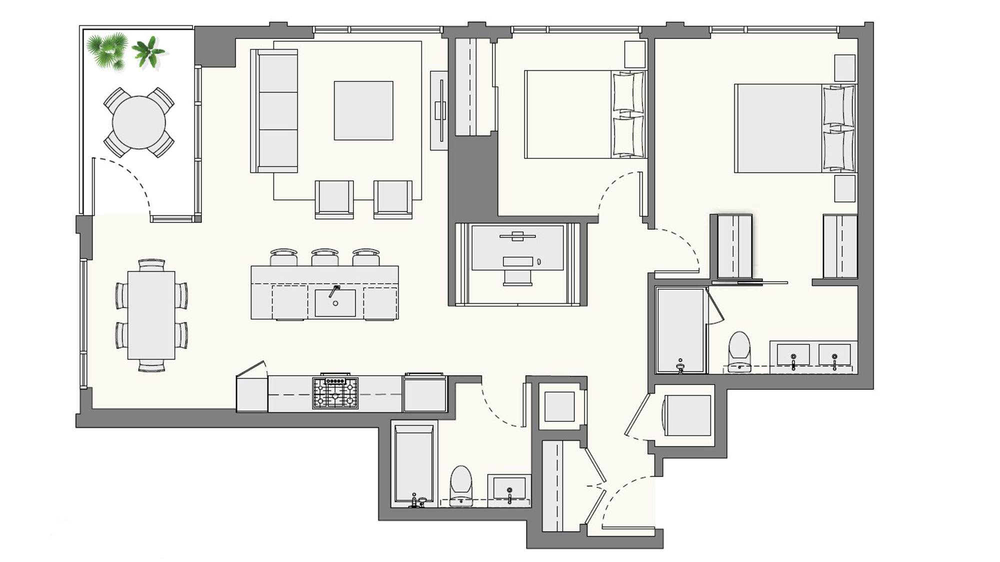 A drawing of a house.