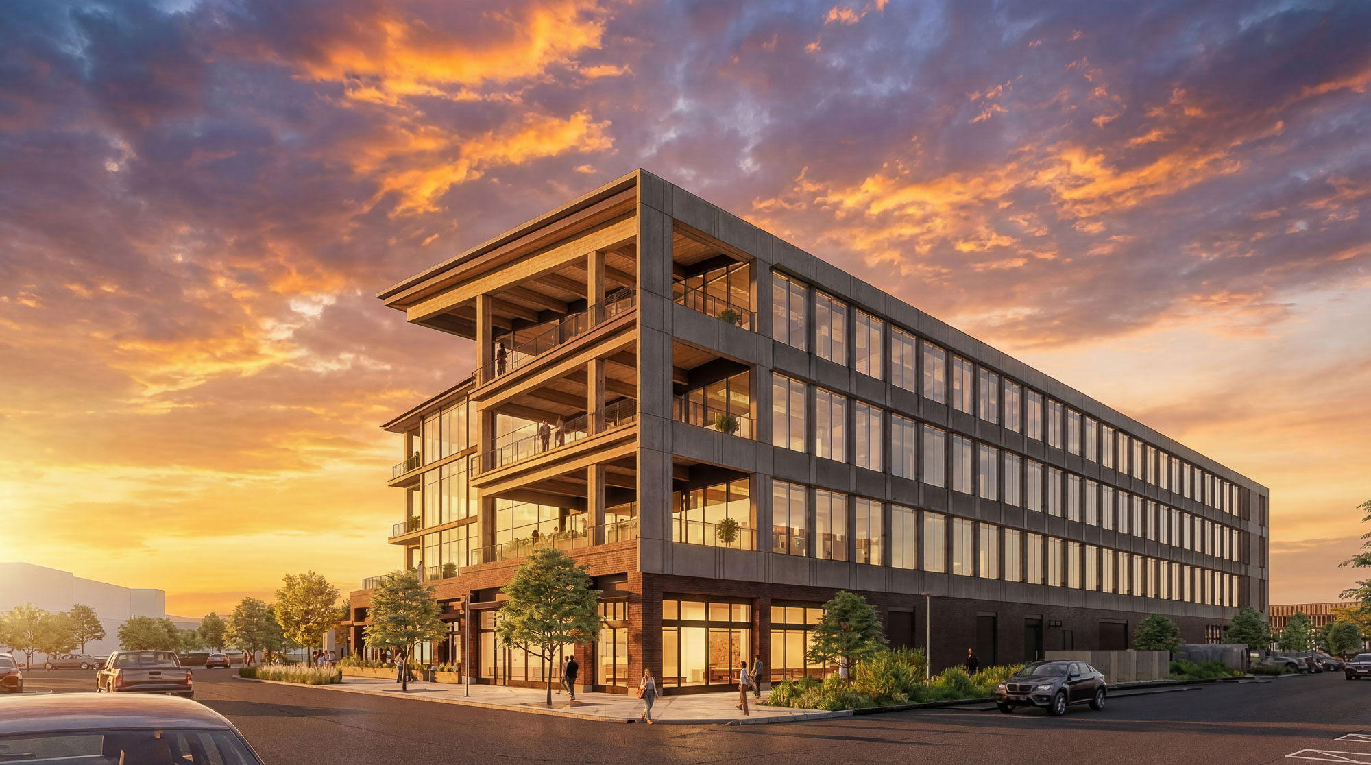 A building with a lot of windows.
