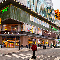 A large building with many windows.