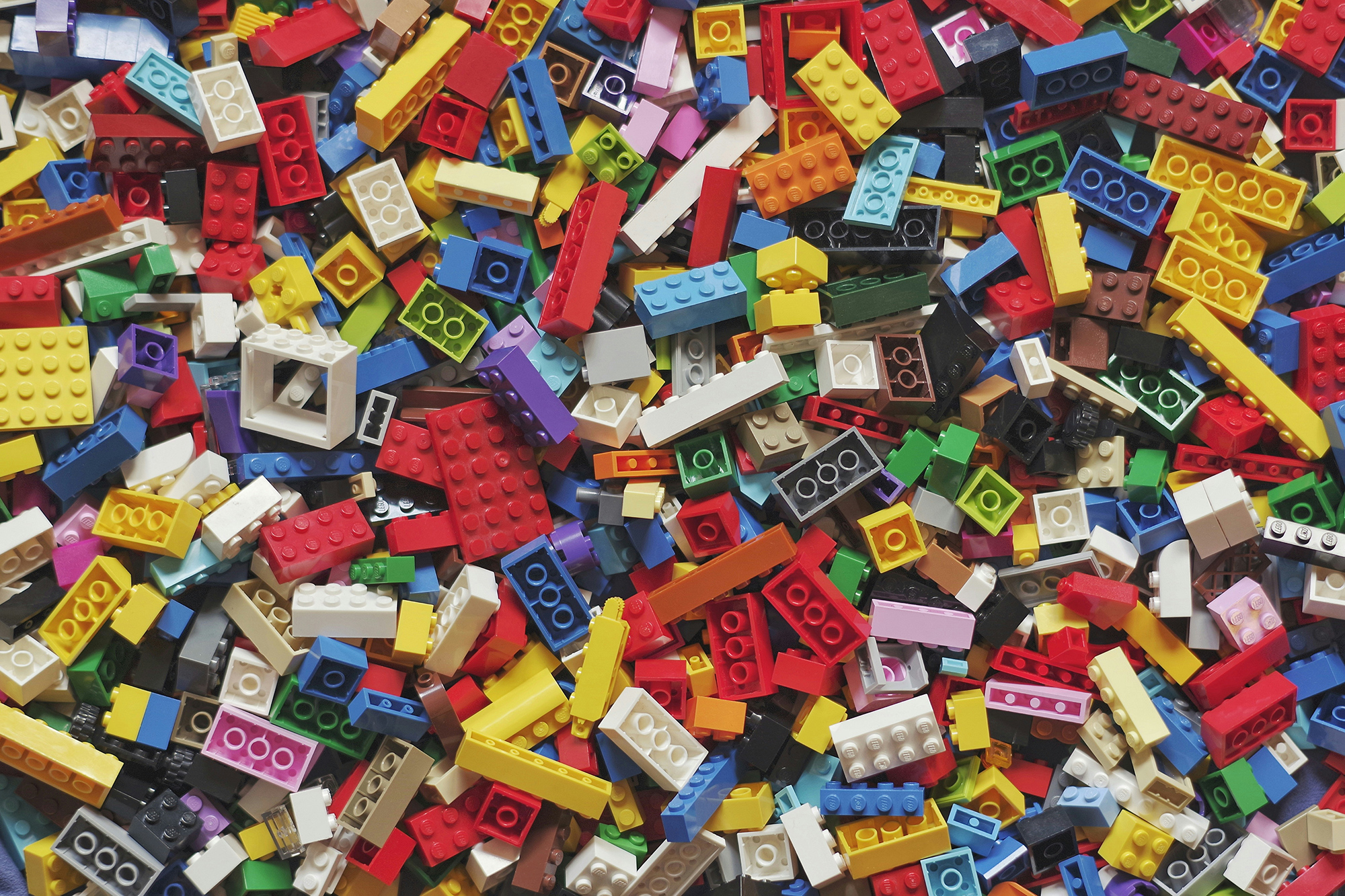 A pile of colorful blocks.