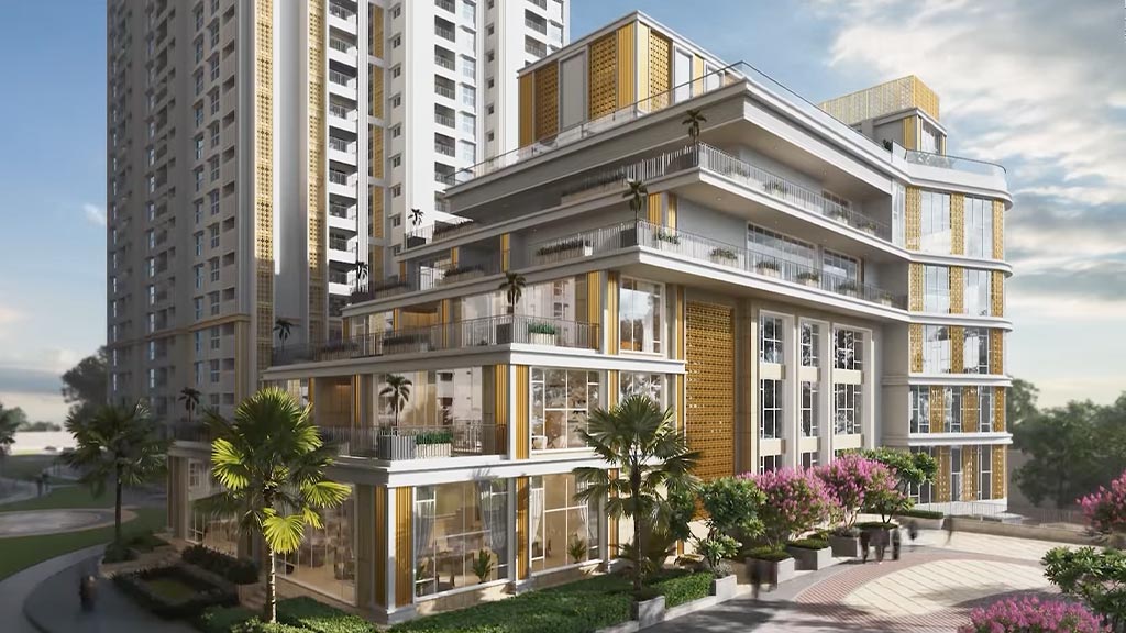 A building with many windows.