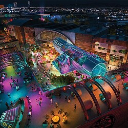 A large indoor amusement park.