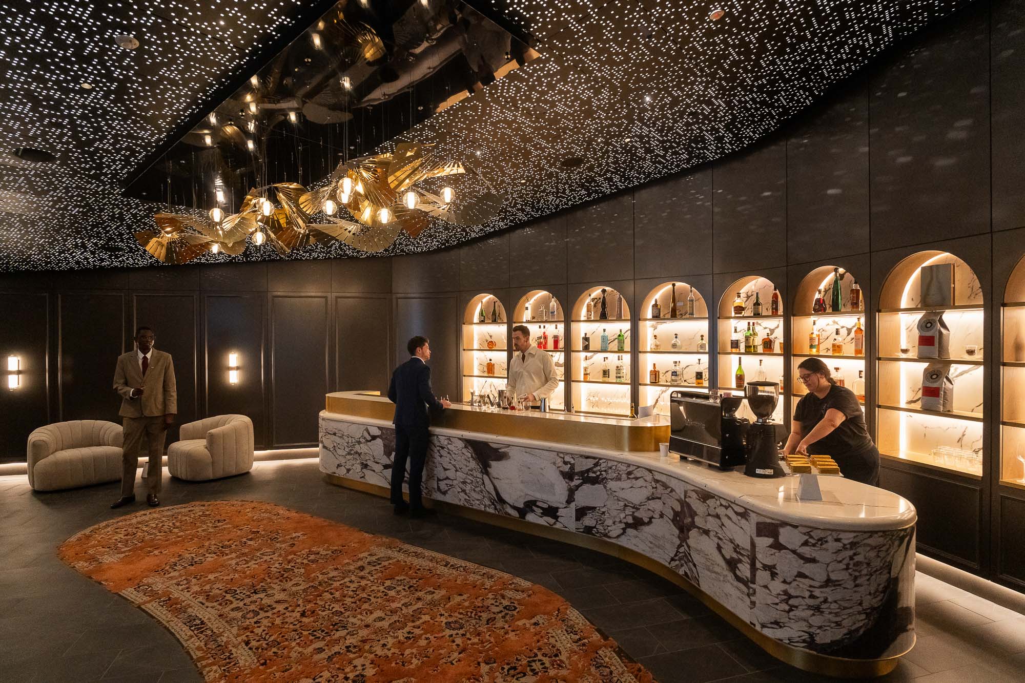 A group of people in a room.