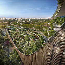 A city with many buildings.