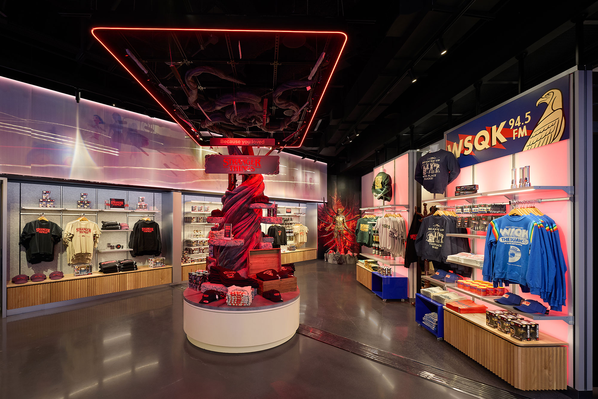 A store with a display of clothing.