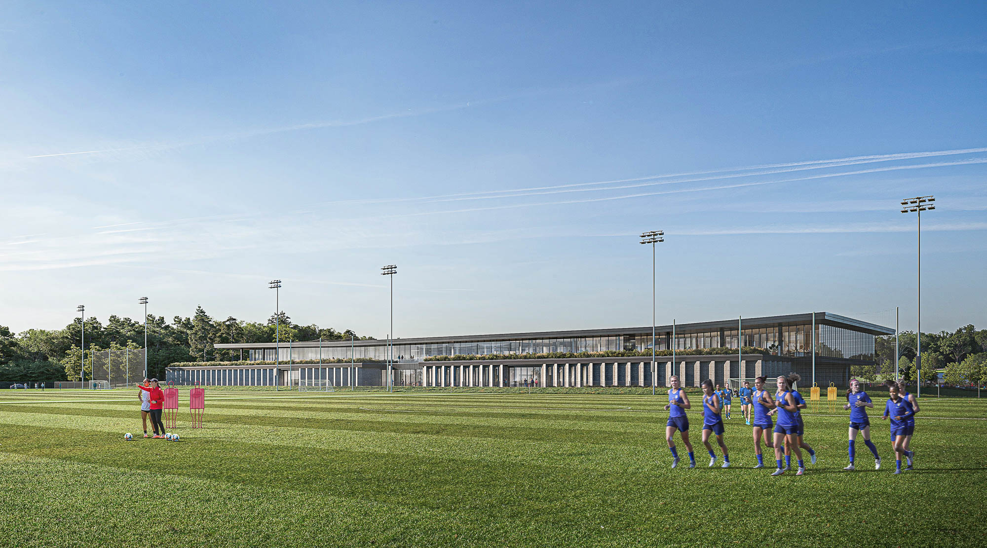 A group of people on a field.