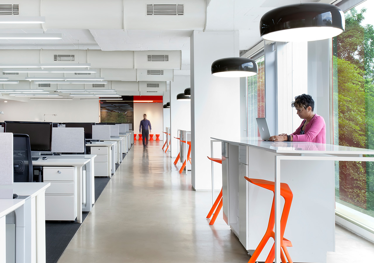 A person working in an office.