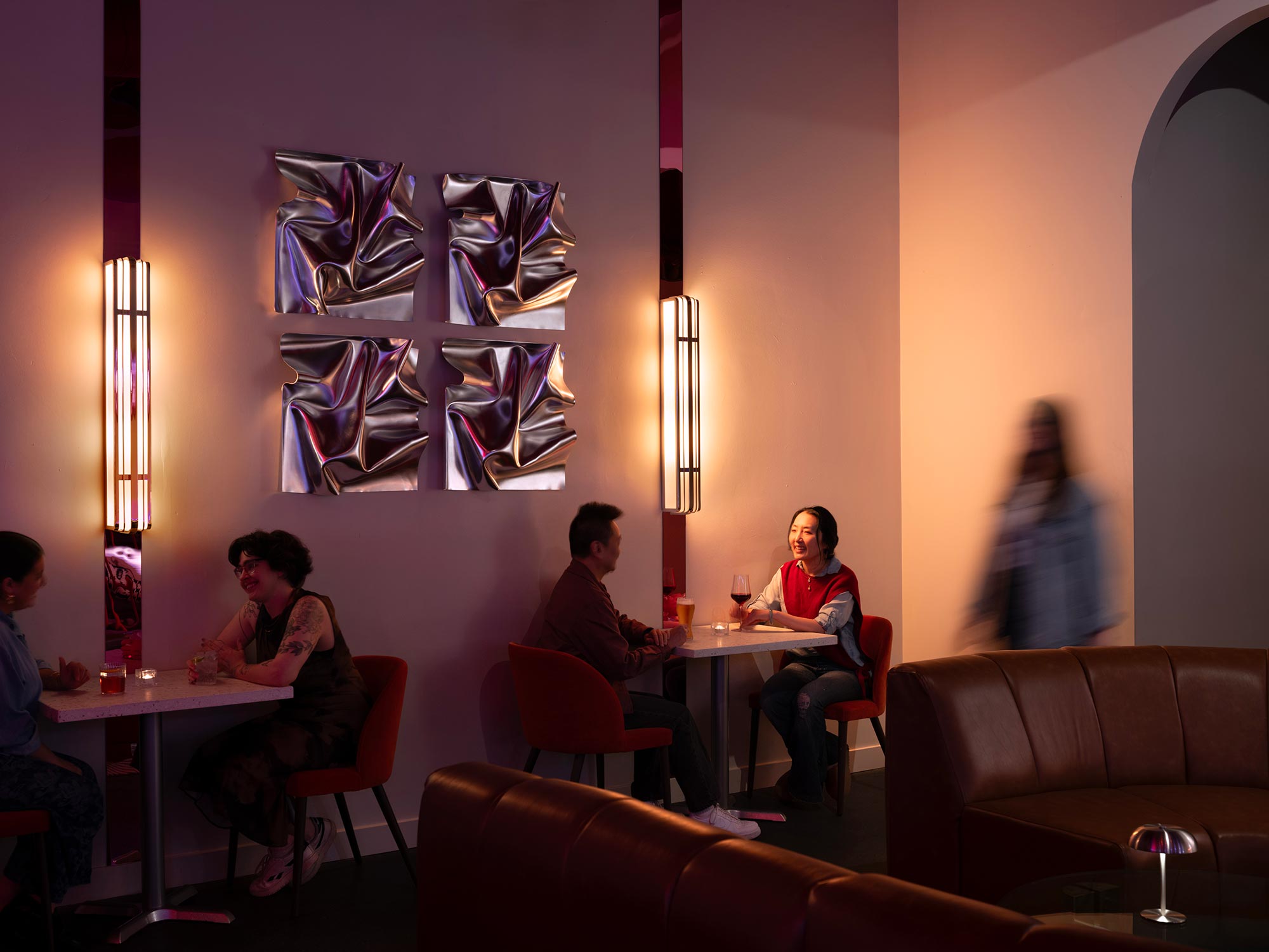People sitting at a table.