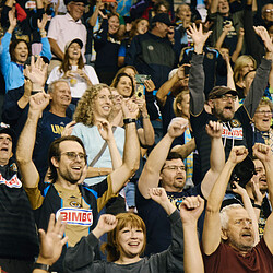 A crowd of people.