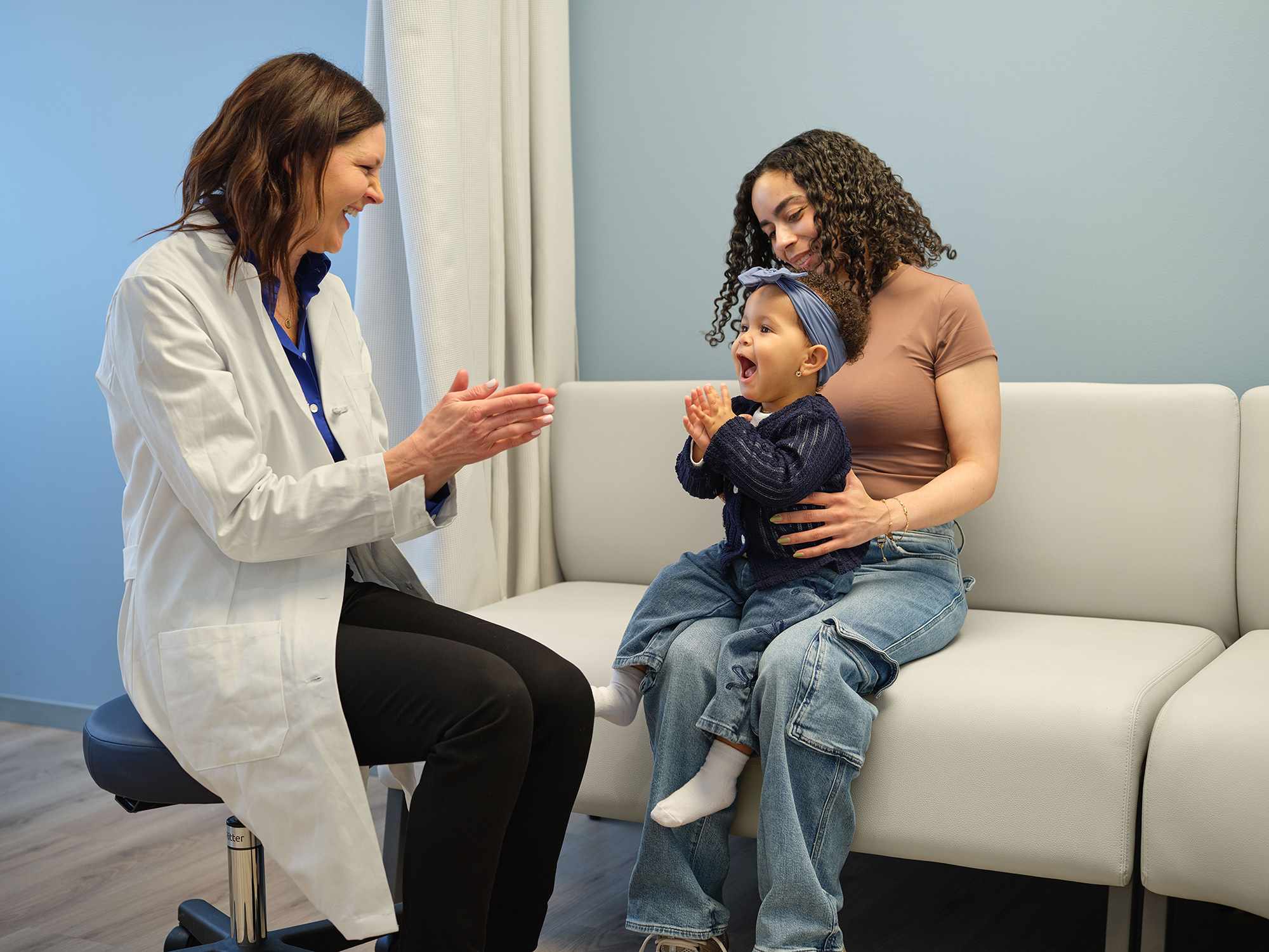 A doctor talking to a patient.