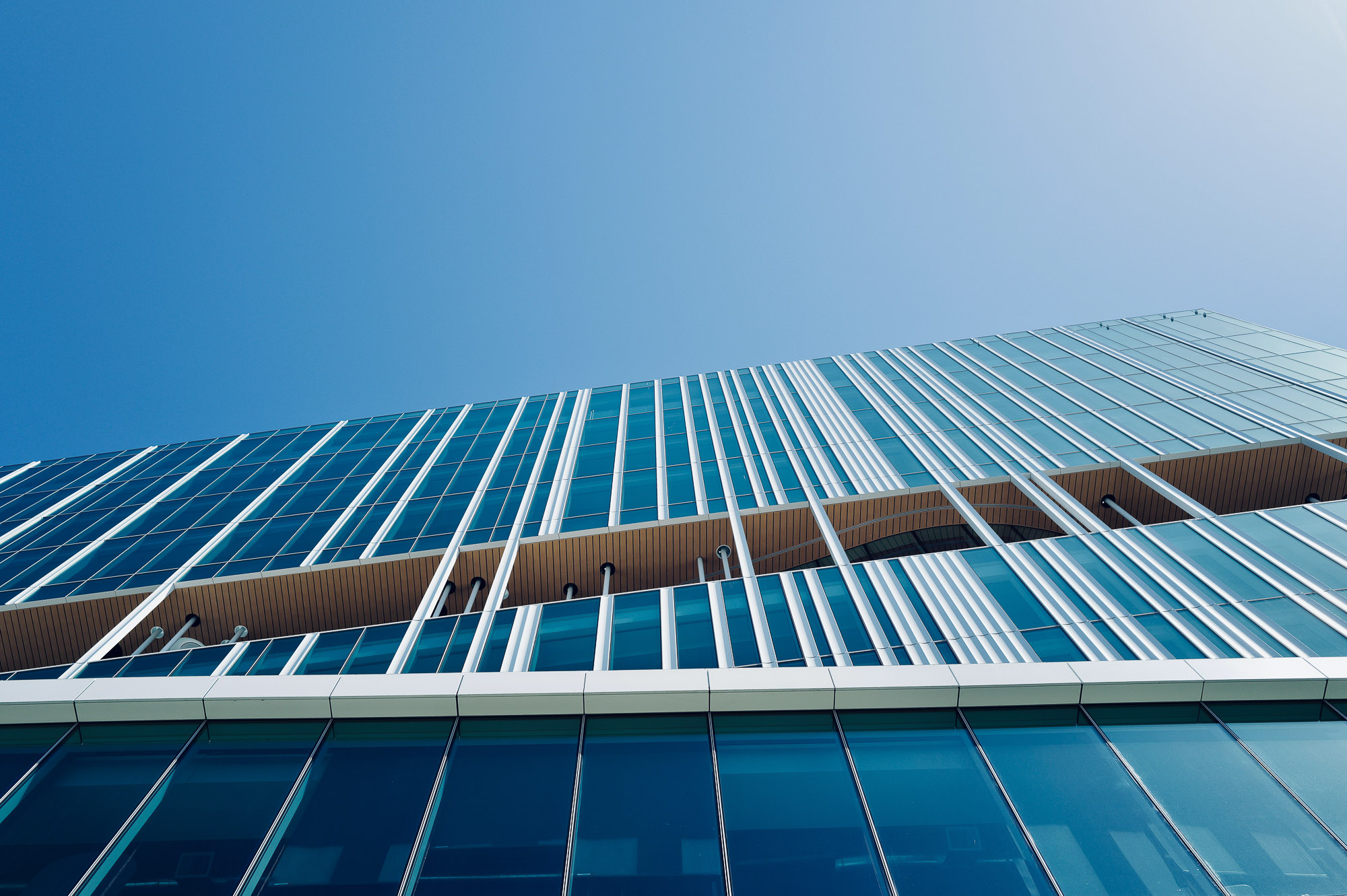 A building with glass walls.